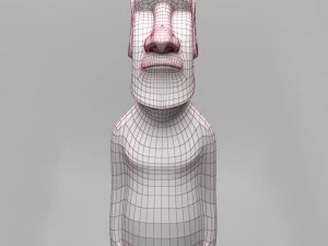 easter island moai statue 3D Model