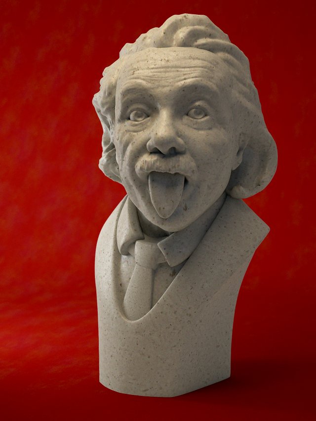 albert einstein bust 3D मॉडल .c4d .max .obj .3ds .fbx .stl .blend 