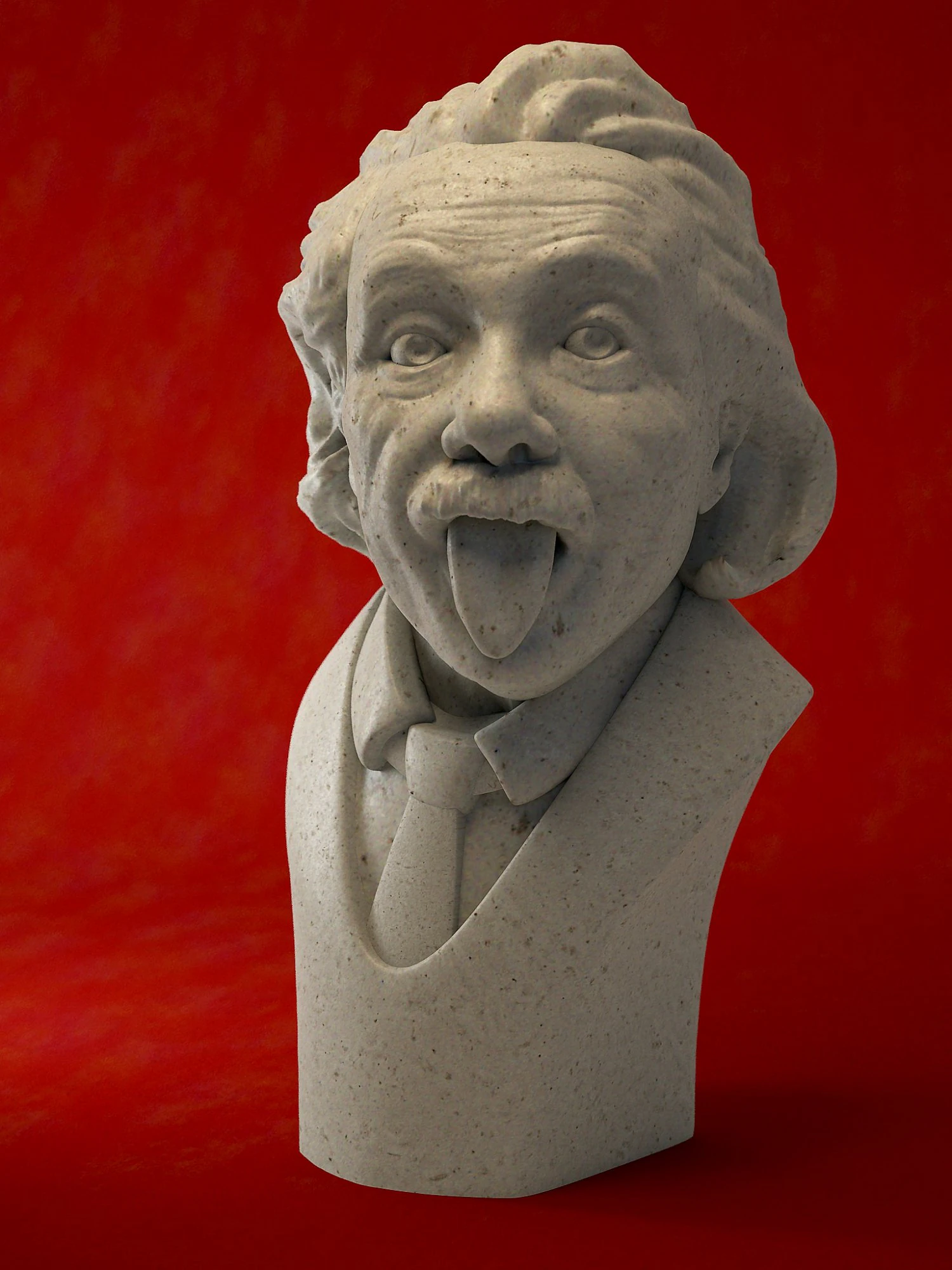 albert einstein bust 3D Model .c4d .max .obj .3ds .fbx .stl .blend 