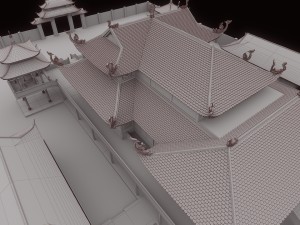 asia pagoda scence 3D मॉडल