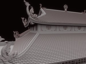 asia pagoda scence 3D मॉडल