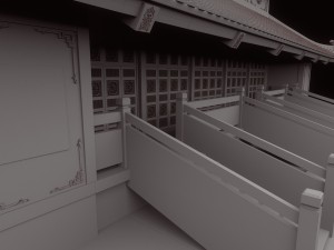 asia pagoda scence 3D मॉडल