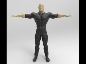 faceless bodybuilder musclar man 3D मॉडल
