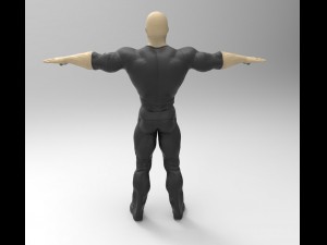 faceless bodybuilder musclar man 3D मॉडल