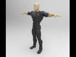 faceless bodybuilder musclar man 3D मॉडल