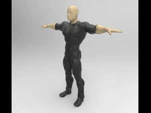 faceless bodybuilder musclar man 3D Model