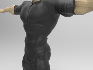 faceless bodybuilder musclar man 3D मॉडल