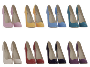 Lacquered ladies high heeled shoes 3Dモデル