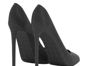 Lacquered ladies high heeled shoes 3Dモデル