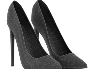 Lacquered ladies high heeled shoes 3Dモデル