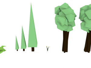 Opakowanie typu low-poly o najwyższej naturze Model 3D