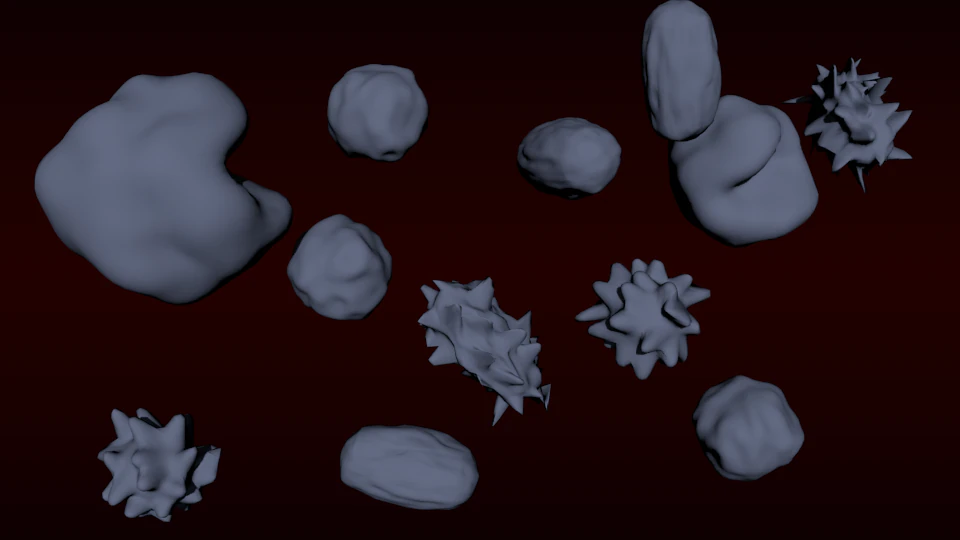 bacteries and virus low poly 3D Model .c4d .max .obj .3ds .fbx .stl .blend 