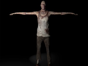 handsome blue-eyed zombie Modèle 3D