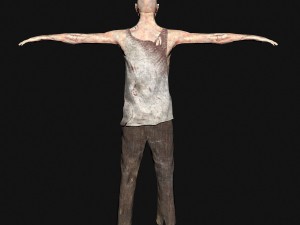 handsome blue-eyed zombie Modèle 3D
