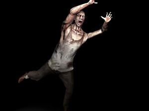 handsome blue-eyed zombie Modèle 3D