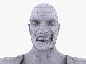 handsome blue-eyed zombie Modèle 3D