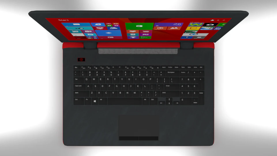 low poly laptop 3D Model .c4d .max .obj .3ds .fbx .stl .blend 