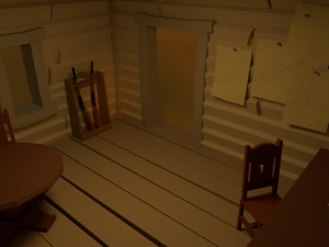 low poly western sheriff building 3D 模型