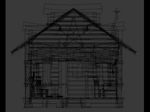 low poly western sheriff building 3D Model