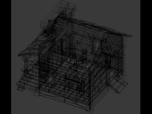 low poly western sheriff building 3D Model