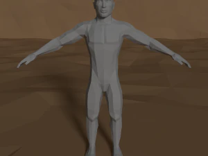 maille de base mâle low poly gréée Modèle 3D