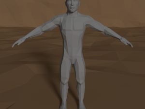 low poly male base mesh rigged 3D Model