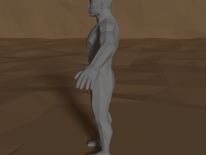 low poly male base mesh rigged 3D Model