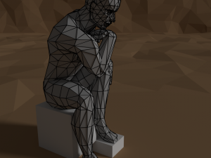 low poly male base mesh rigged 3D Model