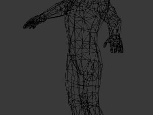 low poly male base mesh rigged 3D Model