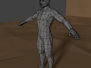 low poly male base mesh rigged 3D Model