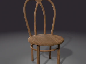 木の椅子 3Dモデル