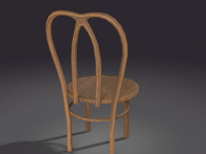 wooden chair Modello 3D