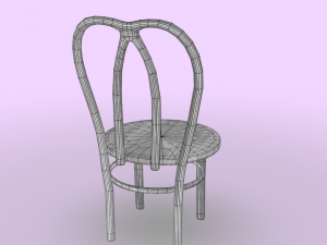 wooden chair Modello 3D