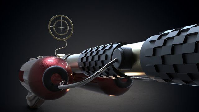 steampunk rifles 3D Model .c4d .max .obj .3ds .fbx .stl .blend 
