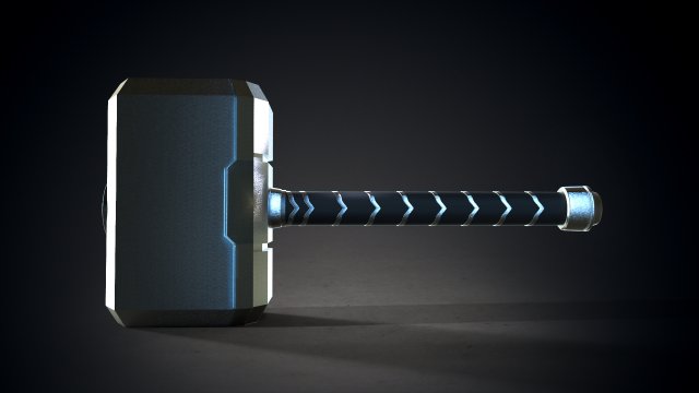 mjolnir 3D Модель .c4d .max .obj .3ds .fbx .stl .blend 