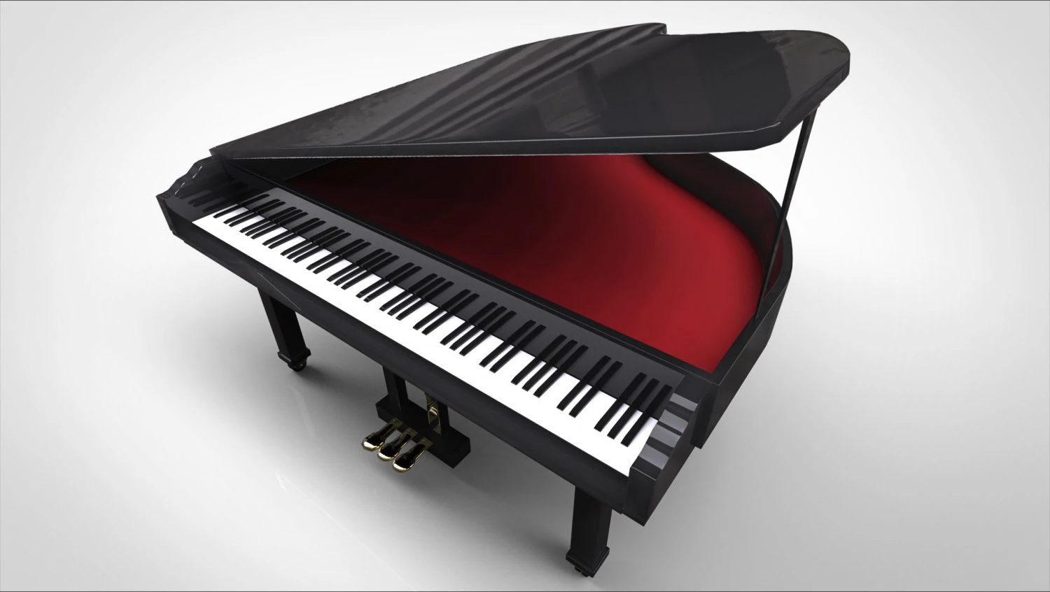 grand piano 3D Model .c4d .max .obj .3ds .fbx .stl .blend 