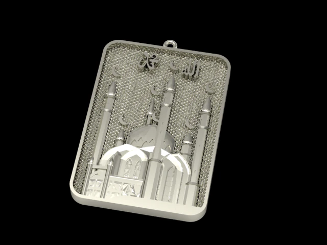 mosque 3D Print Model .c4d .max .obj .3ds .fbx .stl .blend