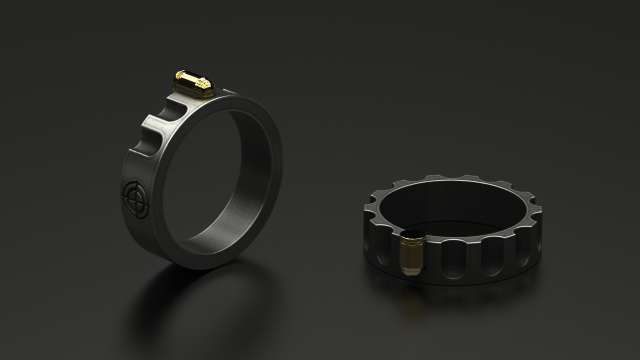 revolver target 3D 프린트 모델 .c4d .max .obj .3ds .fbx .stl .blend 
