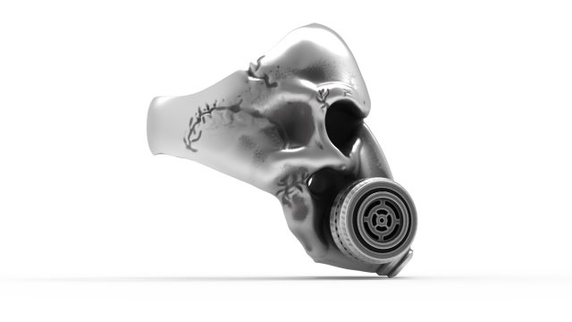 Download skull ring 215 size 3D Model