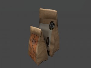 coffee bags paper Modèle 3D