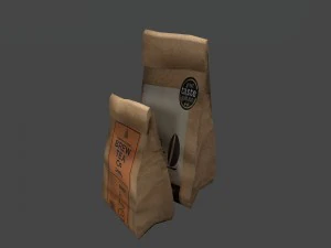 coffee bags paper 3D Model