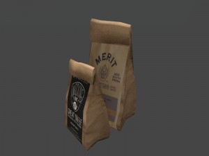 coffee bags paper Modèle 3D