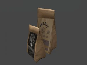 coffee bags paper 3D Model