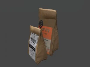 coffee bags paper 3D Model