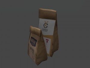 coffee bags paper Modèle 3D