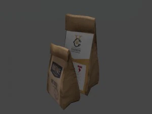 coffee bags paper 3D Model