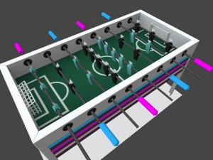 foosball table decades 3D Model