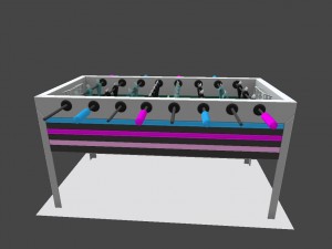 foosball table decades 3D Model
