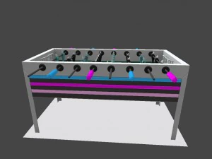 foosball table decades 3D Model