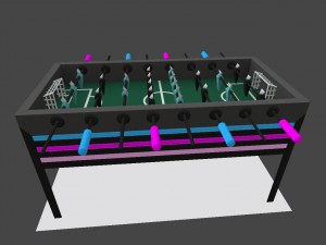 foosball table decades 3D Model